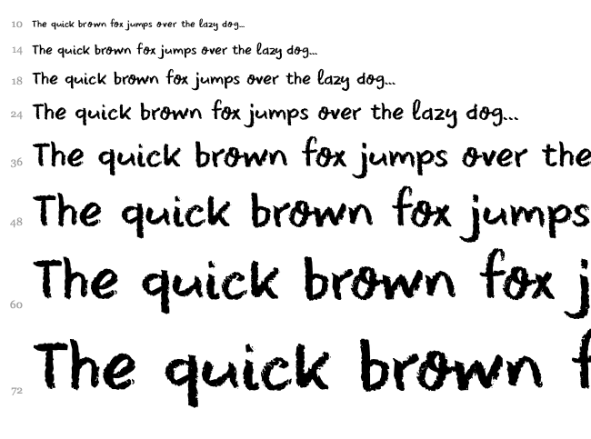 DK Leftover Crayon font waterfall